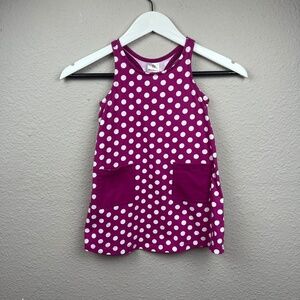 Hanna Andersson Polka Dot Sleeveless Sundress in Magenta and White Sz 100CM